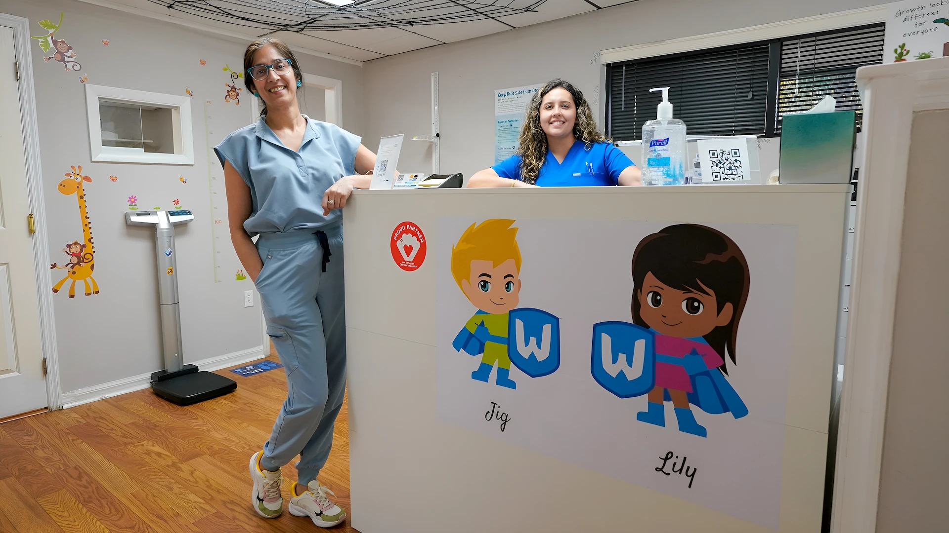 Happy child with doctor